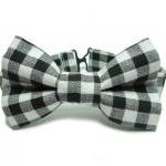 Bow Tie -black & White Plaid Bowtie..
