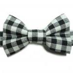Bow Tie -black & White Plaid Bowtie..