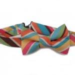 Bow Tie - Multi-colored Striped Bowtie For Boys