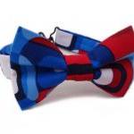 Bow Tie - Red White Blue Modern Style Bowtie For..